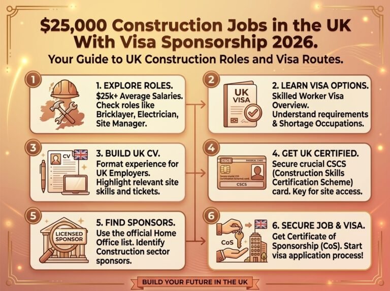 $25,000 Construction Jobs in the UK With Visa Sponsorship 2026